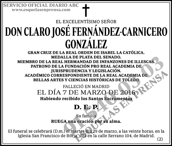 Claro José Fernández-Carnicero González